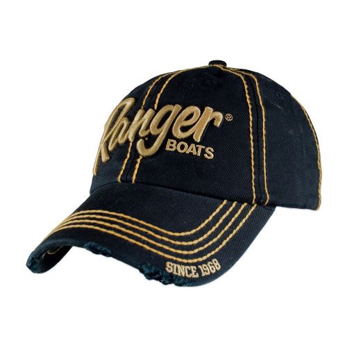New ranger boats limit cap black and gold with ranger boats embroidered front