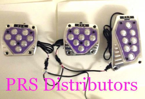 Lights up purple car pedal covers purple lights up car pedal covers in 3 pieces