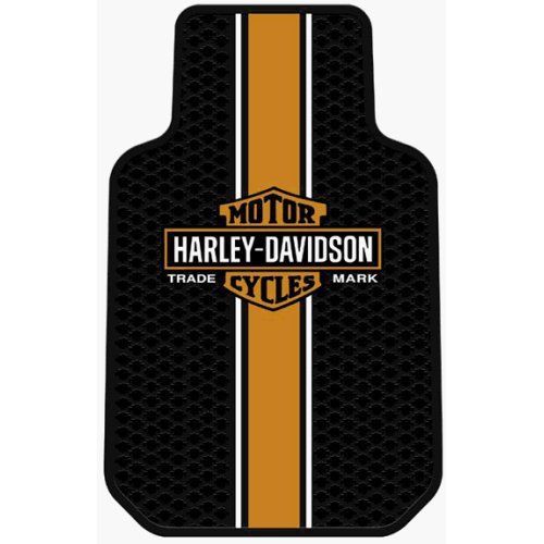 Harley davidson car mats classic orange striped