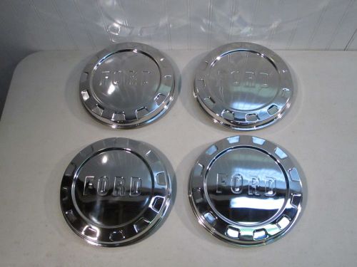 New 1961-1965 ford f-100 pickup truck stainless hub caps, set of 4....nice!!!!