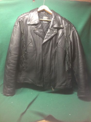 Women&#039;s hein gericke size (large) 40/12 w fringe leather motorcycle jacket