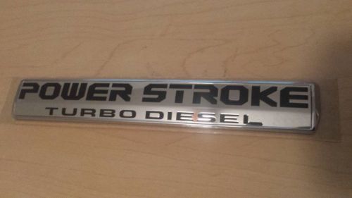 2 ford power stroke turbo diesel chrome super duty door emblem nameplate oem new