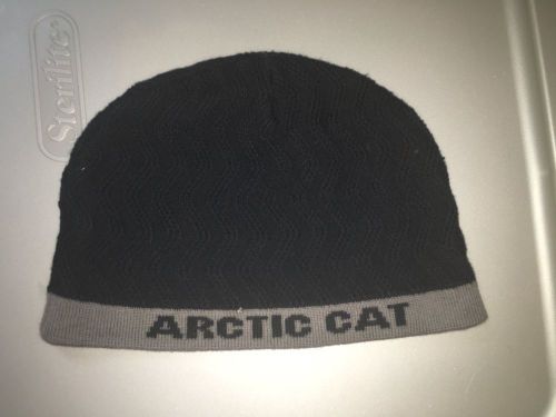 Arctic cat black and gray beanie arcticwear one size fits small 100% cotton
