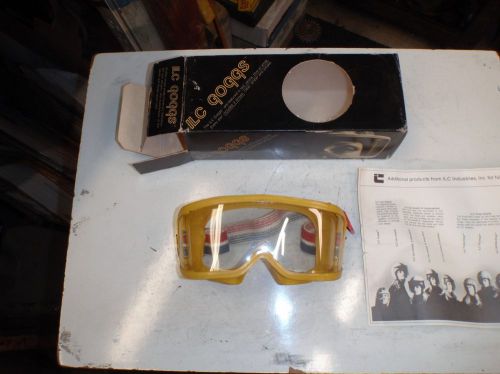Vintage &#034;goggs yellow snowmobile goggles