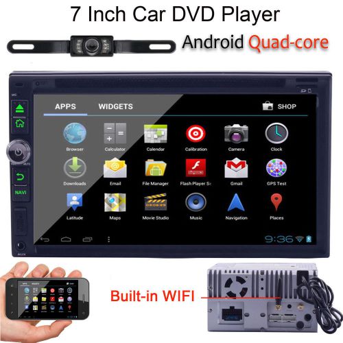 Camera+ gps 7&#034; android 4.4.4 double 2din car dvd player indash stereo radio wifi
