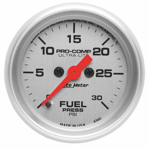 Autometer 4360 ultra-lite electric fuel pressure gauge