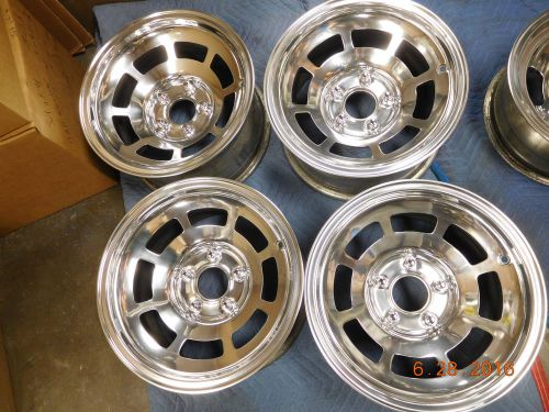 Vintage set/4 polished corvette kelsey-hayes 15x8 aluminum wheels 74-82 vette gm