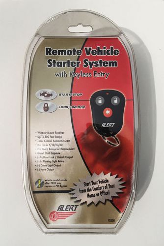 Alert rs350 remote vehicle starter system with keyless entry new