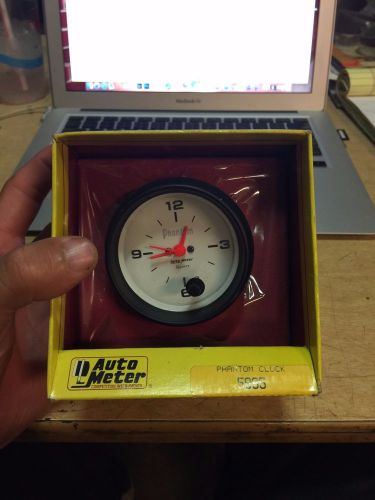 Autometer 5885 gauge, clock, 2 5/8&#034;, 12hr, analog, phantom