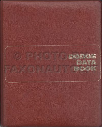 1970 dodge data book dealer album challenger dart super bee coronet charger rt