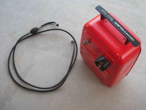 Chrysler 6 gallon outboard motor fuel gas tote tank w/ quick connect fuel line