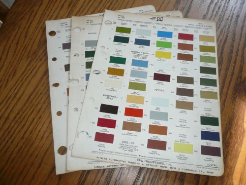 1974 datsun fiat mazda honda toyota ditzler import color chip paint sample -