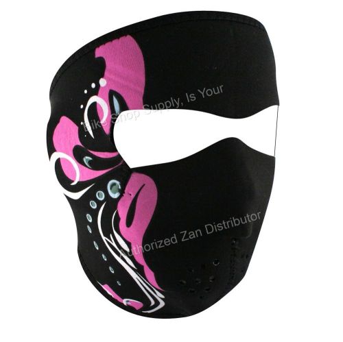 Zan headgear wnfm020, neoprene full mask, reverses to black, mardi gras facemask