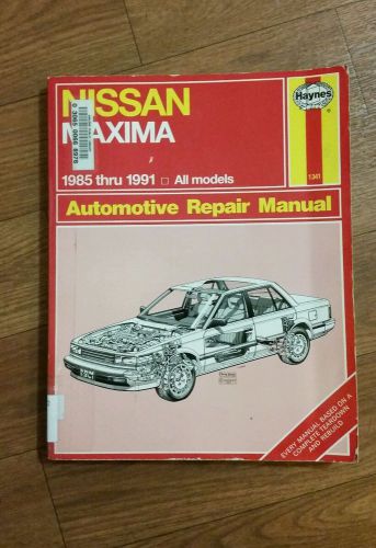 Haynes 72020 repair manual nissan maxima 1985-1991