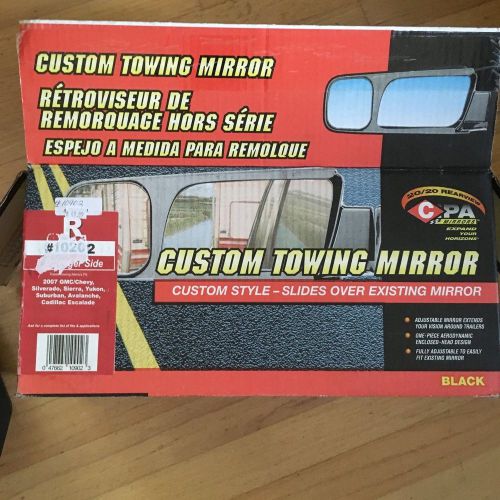 Custom towing mirror black 20/20 rearview adjustable left and right set of two