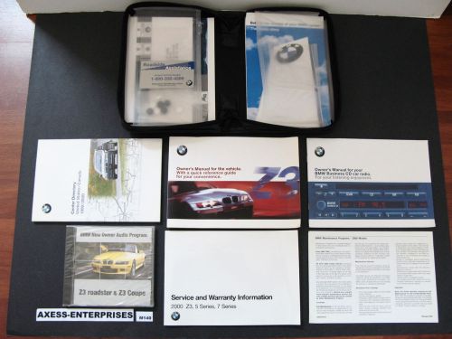 2000 bmw z3 2.3 2.8 m coupe roadster owners manuals drivers books set case m140
