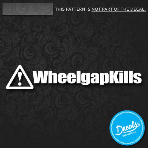 New wheel gap kills vinyl decals stickers (6&#034;) euro jdm stance