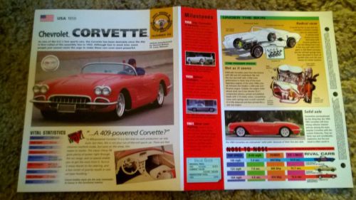 1959 chevy corvette original imp brochure specs info 59 custom convertible hot