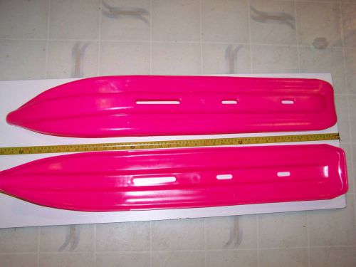 Ski doo snowmobile ski skin protectors boots 008-9009 hot pink pr short ski new
