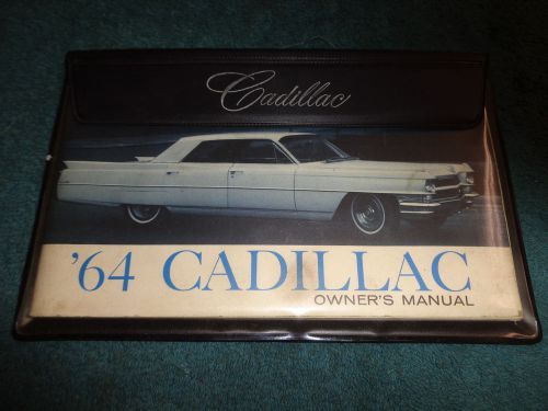 1964 cadillac owner&#039;s manual with sleeve / nice originals!!