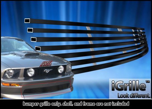For 05-09 ford mustang gt v8 bumper black stainless steel billet grille
