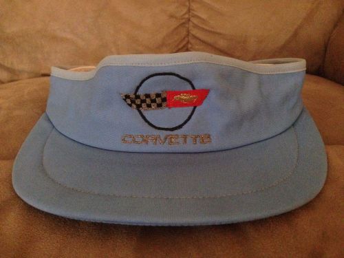 Corvette hat visor cap  logo vintage light blue  snapback