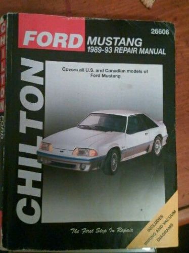 Ford mustang 1989-93 repair manual