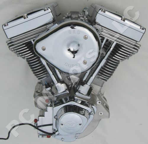 127 ci natural &amp; chrome finish engine motor evo harley s&amp;s cycle ultima el bruto