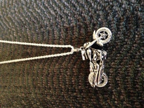 Limited motorcycle necklace.tony hawk signature w/ .925 sterling silver chain