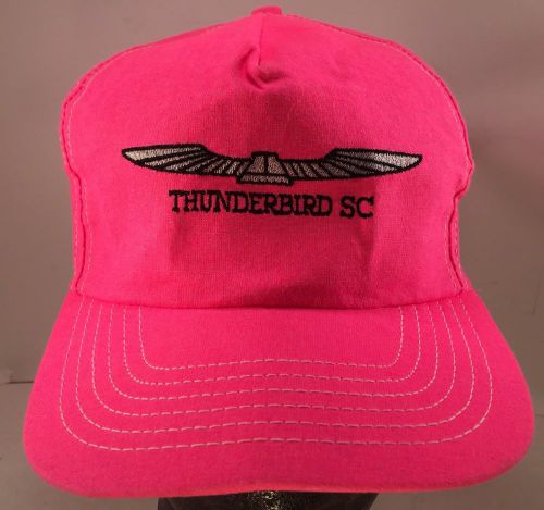 Vintage ford thunderbird sc hot pink snapback hat cap made in usa