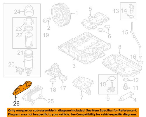 Porsche oem 11-16 cayenne engine parts-cooler gasket 95810717501