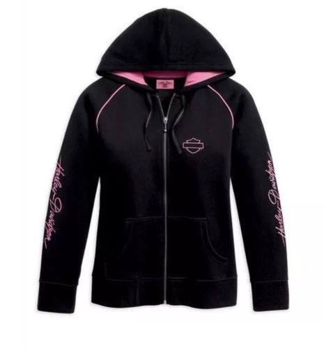 Women&#039;s harley davidson pink and black hoodie size 1w