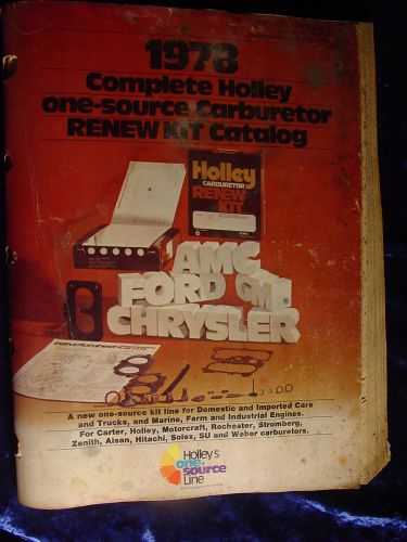 1978 complete holley one-source carburetor renew kit thick catalog amc gm ford