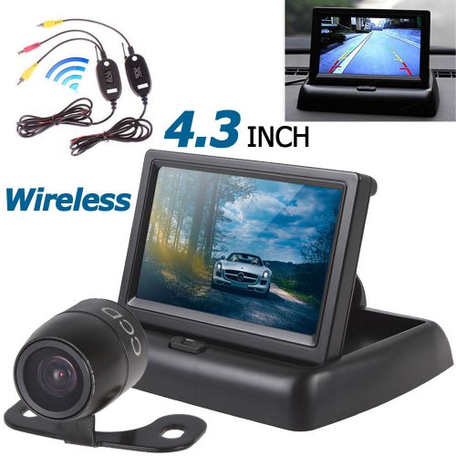 4.3&#034; car rearview monitor+1/4 cmos backup camera+video transmitter+receiver kit