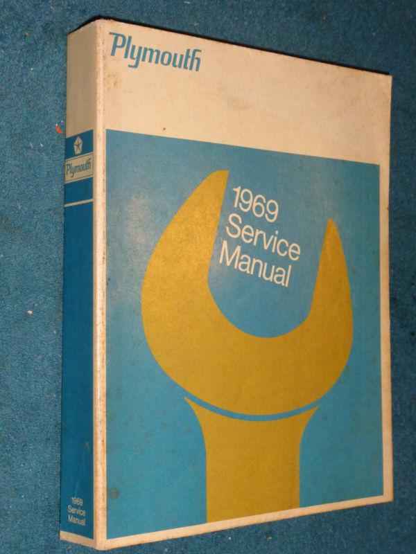 1969 plymouth shop manual / shop book / very nice original!!