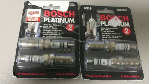 Bosch platinum +2 4316 torque 19 lb total 2 packs of 2 new in package