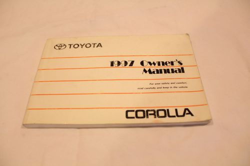 1997 toyota corolla owners manual