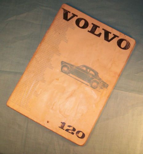Volvo 120 book original dutch text car manual owners guide manual vtg. 1956?