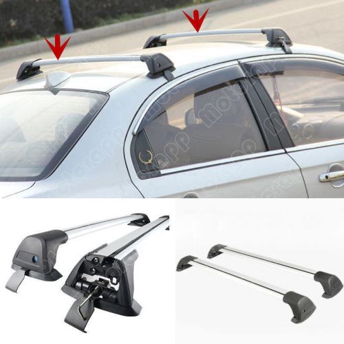2pcs alloy top overhead luggage rack roof baggage holder for bmw x5 2000-2016