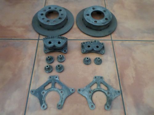 Vintage cackle dragster gasser airheart brake calipers mounting brackets rotors