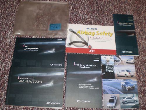 2013 hyundai elantra complete car owners manual books guide case all models