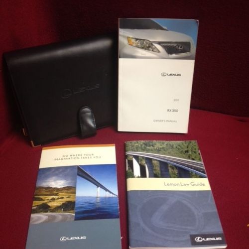 2011 lexus rx350 oem owners manual set with supplemental booklets and case