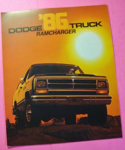 1986 dodge ramcharger sales showroom brochure....6-page foldout