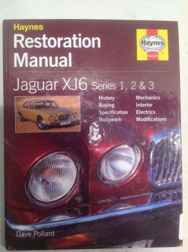 Jaguar xj6 restoration manual, series 1,2,3,  x l ent cond,hayes h4020 hardback