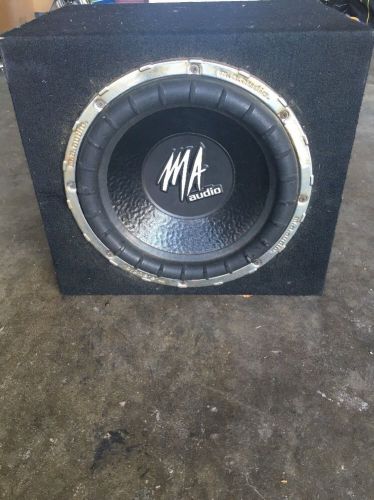 Ma audio 12” competition sub woofer dual voice coil hits hard with box 800watts