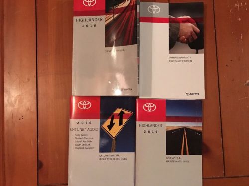 2016 toyota highlander owners manual