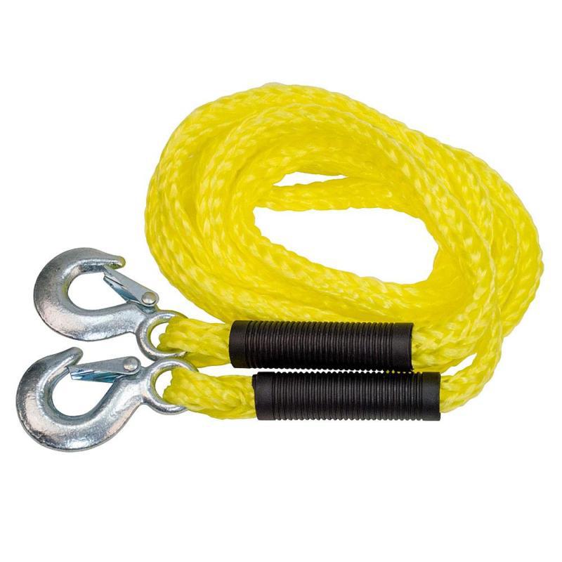 Car towing rope tow cable with hooks 4400lb heavy duty 3/4" x 14'