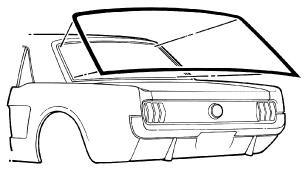 1965 66 67 68 mustang coupe rear window weatherstrip  