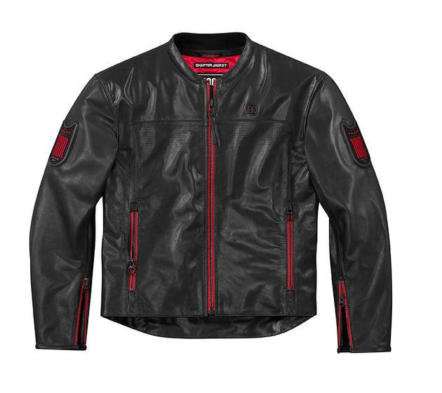 Icon one thousand chapter leather motorcycle jacket pursuit black 3xl/xxx-large