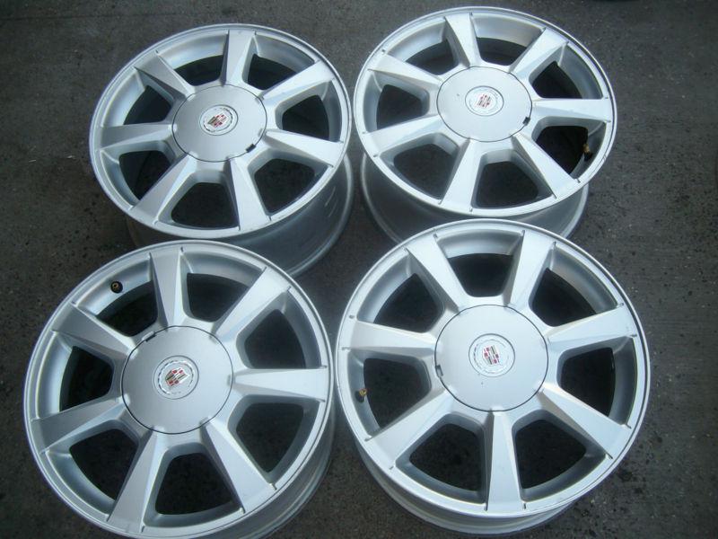 4 cadillac cts 2008-2009 17" oem  wheels and center caps 560-4624